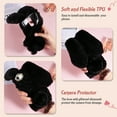 thumbnail image 4 of CIMAXIC Black Adorable Plush Rabbit Design Phone Case Rhinestone Frame Phone Shell Fashion Shockproof Cover Compatible with Apple iPhone SE 2020,5.51"X2.72"X0.39", 4 of 4