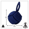 thumbnail image 5 of Nautical Rope Knot Door Stop, Royal Blue, Cotton, Handmade, 6 Inches, Weighted, 5 of 5