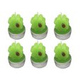 thumbnail image 2 of Bearachild Paquete de 6 Suministros para decoración de pasteles Planta artificial Brillo Velas de cumpleaños Regalos lindos Decoraciones de Type2 NO2, 2 of 6