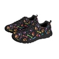 thumbnail image 6 of COEQINE Women Sneakers Puppy Footprint Tennis Shoes Fashion Sport Jogging Tennis Fitness Sneaker Black Sole Training Athletic Footwear, Colorful Paw Bone Splatter, 6 of 7
