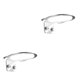 thumbnail image 1 of Riwesomey Soporte de secador de pelo de aluminio montado en la pared, estante de mano, Hardware de baño para dormitorio, colgante con soporte para el plata 2piezas Riwesomey CBP110356, 1 of 5