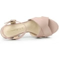 thumbnail image 4 of BLISSFUL STEP Sandales Slingback à Plateforme à Talon Épais à Bride pour Femmes, 4 of 6