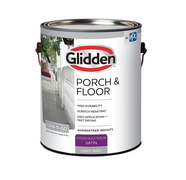 4 pcs,Glidden 3034F Porch & Floor Interior/Exterior Paint, Light Gray