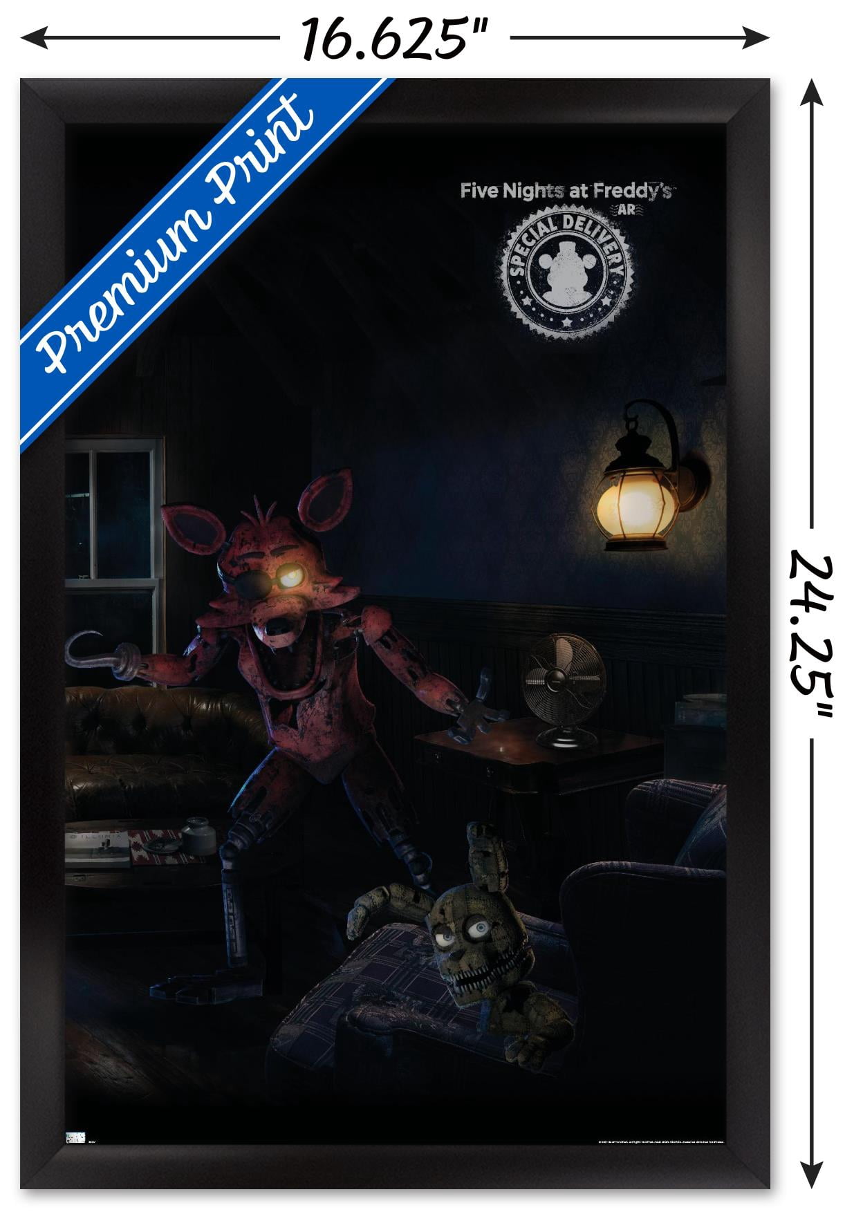 Five Nights at Freddy's: Special Delivery - Triptych 3 Wall Poster, 14.725" x 22.375", Framed