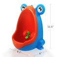 thumbnail image 3 of Niño & #39;s bebé urinario-Lindo rana de pie orinal de entrenamiento compatible con entrenador de pis con divertido objetivo-azul Afortunado Sencillez, 3 of 5