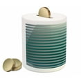 thumbnail image 2 of Modern Piggy Bank, Computer Graphic Striped Minimalist Virtual New Media Style Digital Art, Ceramic Coin Bank Money Box for Cash Saving, 3.6" X 3.2", Grey Jade Green, by Ambesonne, 2 of 4