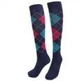 thumbnail image 1 of Chaussettes de Compression, Chaussettes de Compression de Course Portables Durables à Absorption d'Eau Sans Coutures en Tricot Fibre Acrylique pour la Course pour l'Alpinisme pour l'Équitation Noir Flash,Noir, 1 of 8