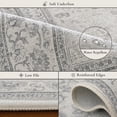thumbnail image 7 of KUETH 5X7 Machine Washable Area Rug, Low Pile Non-Slip Backing Carpet for Living Room, Bedroom and Dining Room, Pet-Friendly Vintage Floral Medallion Rug, Gray, 7 of 7