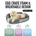 thumbnail image 3 of Ophanie Luxury Orthopedic Dog & Cat Bed for Medium & Small Pets, Removable & Machine Washable Plush Cover, Non-Slip Bottom, Gray (28" x 21" x 6"), 3 of 8