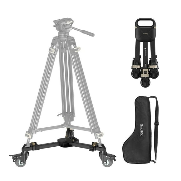 Trípode SmallRig Negro con Bloqueo Rápido y Ruedas de Goma