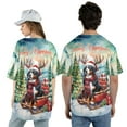 thumbnail image 5 of Merry Christmas Santa Reindeer Antlers Bernese Mountain Dog Sleigh Xmas Winter Holiday All Over Print 3D Baseball Shirt Berner Lover Gifts Softball Sport - 00023, 5 of 6
