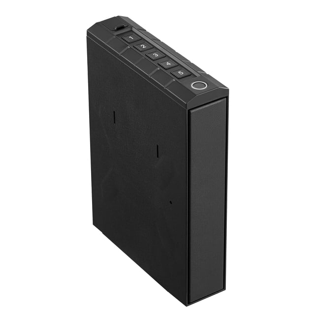 KFFKFF Gun Safe, Slider Handgun Gun Safe with Fingerprint/Password/Key, 3-Way Quick Access Firearm Case Box with Lighting