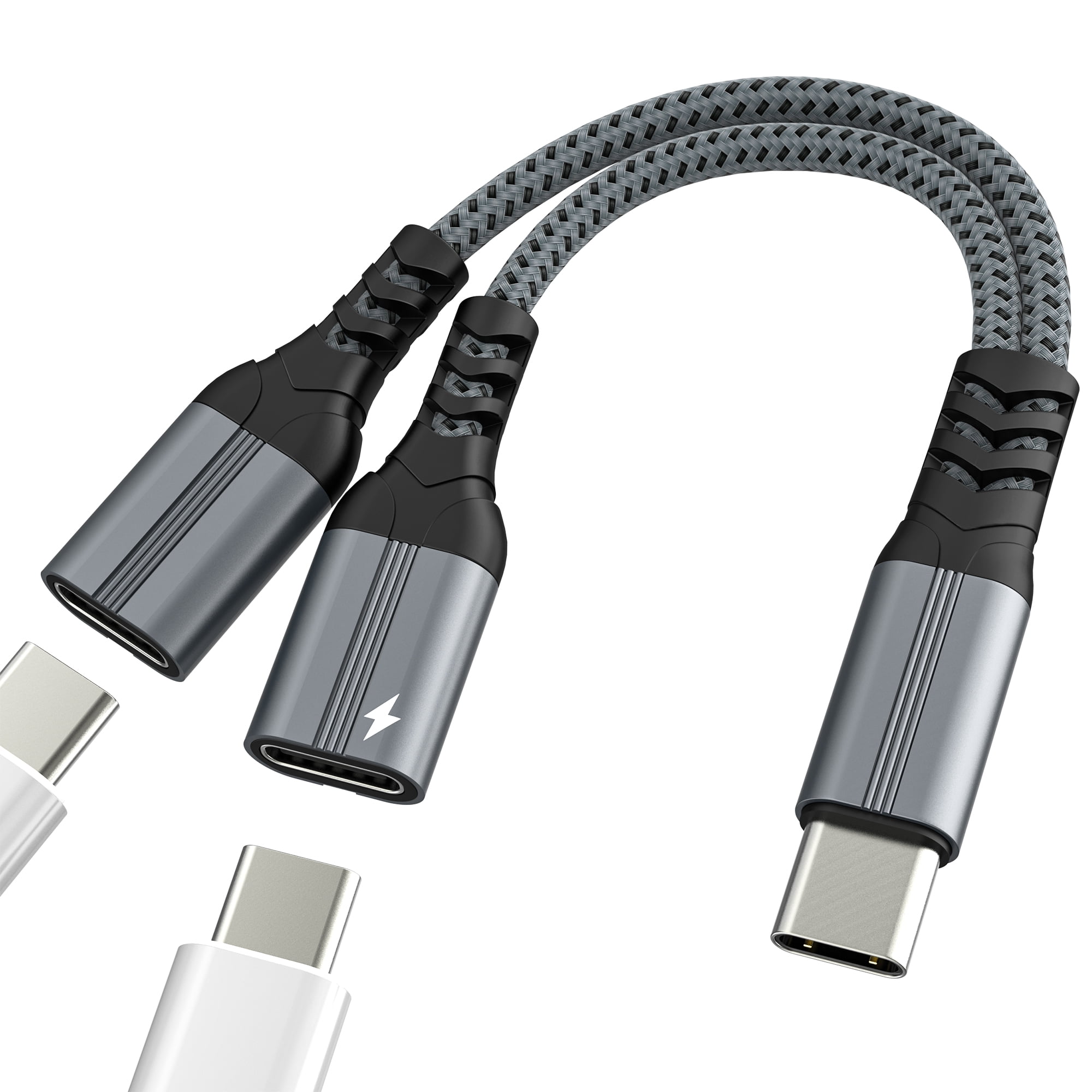 USB C Splitter Headphone Adapter for iPhone 17 16 15 Pro Max Charger Type C Cable Jack Audio Dongle Dual Charging Aux Cord for Apple Fast Multi Port Car Headset for iPad Compatible for Samsung