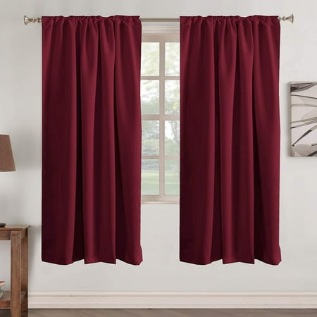 Window Curtain Panels White Curtains Insulated Thermal Back Tab Rod Pocket Room Darkening Pure Solid For Living 52 W X 84 L Inch Set Of 2 Window Curtain Panels White Curtains, 92 Inch Curtains