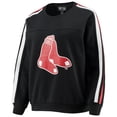 thumbnail image 2 of Women's The Wild Collective Black Boston Red Sox Perforated Logo Pullover Sweatshirt, 2 of 3