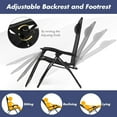 thumbnail image 3 of S AFSTAR Zero Gravity Chairs Set of 2, 3 PCS Folding Lawn Chair Set With Side Table Cup Holders & Adjustable Headrest, Reclining Patio Chairs, Lounger for Patio Poolside, 3 of 18