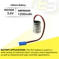 thumbnail image 7 of LS14250-RR 3.6V 1100mAh Battery Compatible with REXROTH R911277133 R911281394, 7 of 7