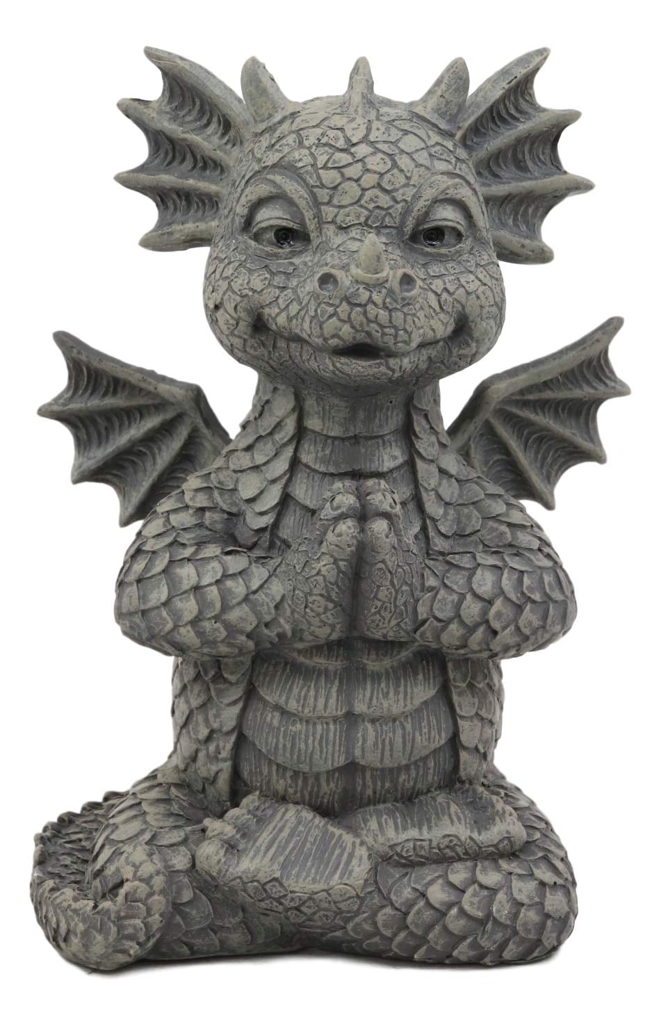 Ebros Gift Mini Zen Meditating Yoga Namaste Dragon Statue in Faux Stone