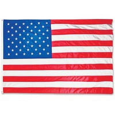 Advantus Heavyweight Nylon Outdoor U.S. Flag - United States - 60\" x 36\" - Heavyweight, Grommet, Durable - Nylon, Brass - Red, White, Blue