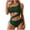 Green, variant on RYDCOT Junior One Piece Swimsuits for Teen Girls Women's One Piece Ribbed Swimsuit One Shoulder Cutout Swimwear Side Drawstring Bathing Suit Black