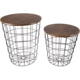 thumbnail image 3 of ZXNYH (Gray) Nesting End Tables with Storage, 3 of 8