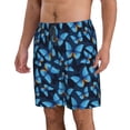 thumbnail image 2 of Naloa Blue Butterfly Men's Beach Shorts, Surfing shorts, Swim trunks, Quick Dry Swim Trunks for Surfing Beach Fun - Medium, 2 of 9