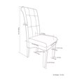 thumbnail image 4 of Tufted Parson Chairs - Set of 2 - 19x18x38 - Denim Blue Linen Fabric - Dining/Office Accent Seating, 4 of 5