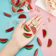 thumbnail image 3 of 100Pcs DIY Watermelon Shape Dangle Earring Making Kits Including Resin Pendants Brass Earring Hooks and Jump Rings Red 100pcs/box, 3 of 6