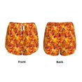 thumbnail image 3 of Balery Autumn Maple Leaf Pile Pantalones cortos deportivos para mujer con forro y dos bolsillos, elásticos, para entrenamiento, gimnasio, yoga-Large, 3 of 7