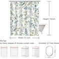 thumbnail image 4 of Green Shower Curtain, Leaf Shower Curtain Cute Plant Eucalyptus Aesthetic Sage Shower Curtain, 72x72 inch Shower Curtain with 12 Hooks Botanical Leaves Rustic Farm Nature Bath Curtain, 4 of 6