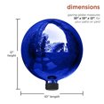 thumbnail image 3 of Gazing Globe Alpine Corporation GLB292BL de cristal azul de 30 cm, 3 of 11