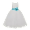 thumbnail image 2 of Ekidsbridal Girl Baptism Flower Girl Dress - Ivory Lace Heart Cutout with Tulle 172T-A (Size: 2-14), 2 of 3