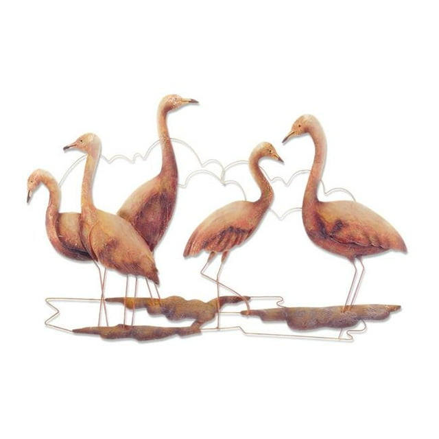 Eangee Home Design m7003 Flamants Roses Groupe Décoration Murale - 5 Pièces