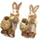 thumbnail image 5 of GOOHOCHY Figuritas de conejito tejidas de paja de Pascua, estatuas de conejo, decoraciones para el hogar, 2 uds., 5 of 8