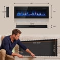 thumbnail image 2 of Patiosunny 60" WiFi Electric Fireplace, Freestanding/Inserts/Wall Mounted Fireplace Heater, 12 Flame Colours, with WiFi Remote Control&Smart App, 12H Timer, for Living Rooms and Bedrooms, 2 of 9