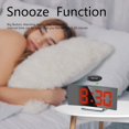 thumbnail image 3 of Digital Alarm Clock, Large 7 Inch LED Mirrored Display, 2 Kinds of Brightness, 12/24 Hours, Temperature, Date, Snooze, USB Power Supply, Memory Function, 3 of 7