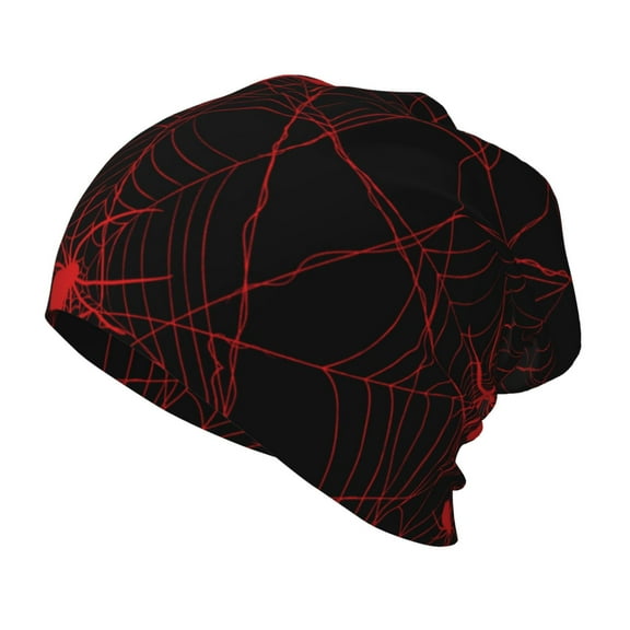 Rateoe Red Spider On The Web Kids Beanie Warm Knit Beanie Hats Boys Girls Winter Hat Soft Slouchy Hats for Kids