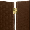 thumbnail image 6 of Red Lantern 2 ft. Short Woven Fiber Folding Screen - Dark Mocha - 6 Panel, 6 of 7