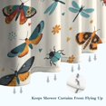 thumbnail image 6 of Butterfly and Dragonfly Orange Pattern Modern Waterproof Shower Curtain Set with 12 Hooks, Washable Decorative Bathroom Shower Curtain, 6 of 6