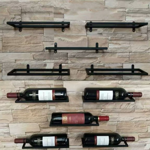 ULTNICE modern wall shelf Wine Rack Iron Wall-mounted Display for Husband Coffee Shop 2Pack