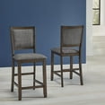 thumbnail image 3 of A-America Chesney Upholstered Counter Stool 2 Pack, Falcon Brown, 3 of 4