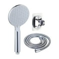 thumbnail image 2 of Neoyler High Pressure Handheld Shower Head with 5 Spray Patterns Turbocharged Water Saving Technology Easy No-Drill Installation Ergonomic Design Includes 4.9ft Hose and Wall Bracket, 2 of 8