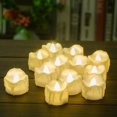 thumbnail image 5 of Velas con temporizador LED, paquete de 12 luces LED para té, velas sin llama, velas eléctricas de cera real parpadeantes, 5 of 5