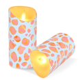 thumbnail image 3 of Pink Leopard Pattern Flameless Candles 2 PCS with Remote Realistic Moving Flame LED Tapered Pillar Set for Home Decor, 3 of 7