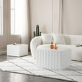 thumbnail image 7 of Nesting Coffee Table Set of 2, Matte White Square Wooden Coffee Tables, Modern Luxury Side Tables Accent End Table for Living Room Apartment, 7 of 7
