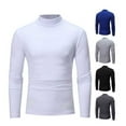 thumbnail image 4 of Qarigey Ropa interior térmica para hombre, Tops de cuello alto, jersey de manga larga, , cómodo, para invierno, para el hogar, la oficina y Camisetas Gris oscuro, 4 of 6