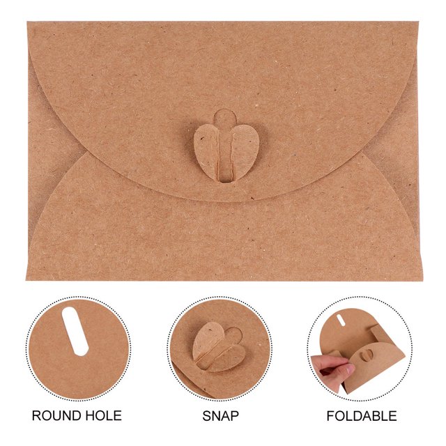 unbranded 20 Pcs Enveloppes Format Lettre Enveloppes en Papier Kraft Marron pour Événements