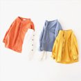 thumbnail image 6 of 2-3T Toddler Kids Boys Long Sleeve Solod Dress Shirt Gentleman School Uniform Tops Fashion Fall Winter Clothes12 Months 2T 3T 4T 5T 6T 7T 8T Little Kids, 6 of 9