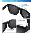 thumbnail image 3 of Lunettes de Soleil Polarisées pour Hommes Femmes Classique Noir Mat Protection UV Lot de 3, 3 of 4