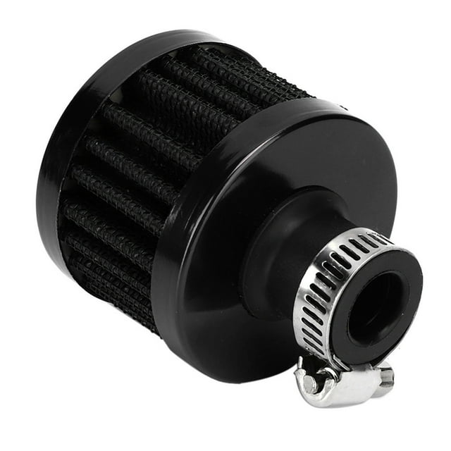 13mm/0.5in Mini Filtro de entrada de aire Ventilación Respiradero del cárter Accesorio universal para automóvil Negro